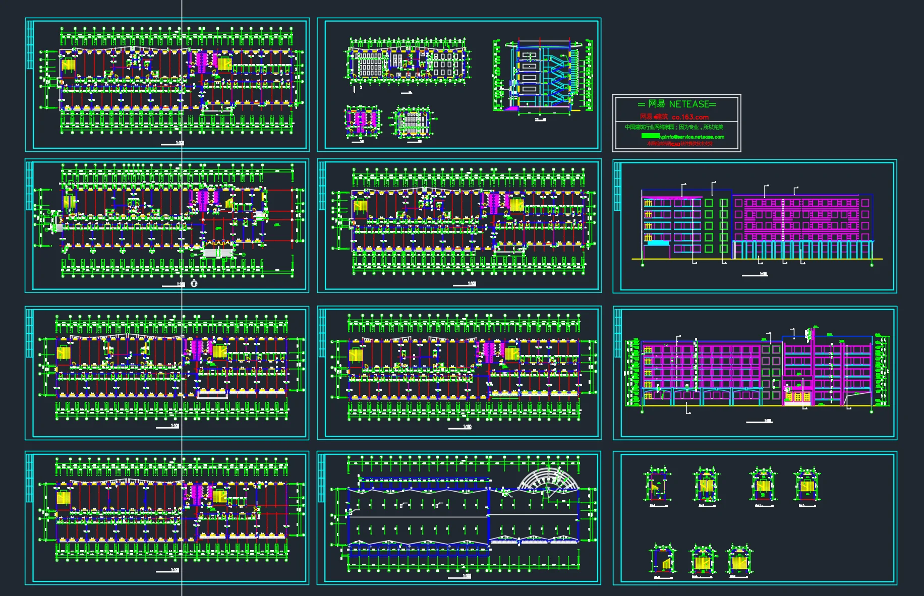 Proyectos habitacionales en AutoCAD gratis con planos arquitectónicos, plantas, cortes y fachadas de un edificio multifamiliar